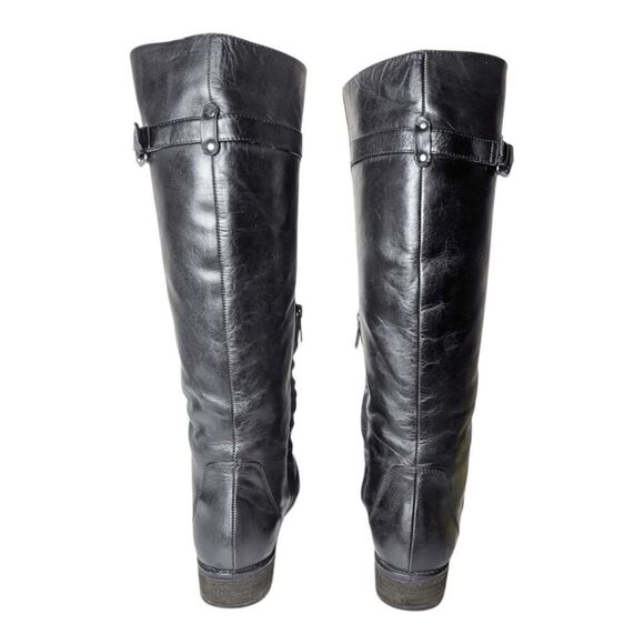 SAM EDELMAN Patton Black Leather Riding Boot Size 7.5M - Picture 5 of 10